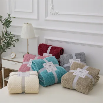 Squish mályva takaró egyfedős takaró hímzett térdtakaró irodai kis takaró kárpit kanapé takaró takarók