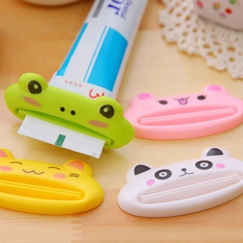 1 db gyerek gyermek fogkrém facsaró adagoló aranyos állati fogkrém tubus facsaró gördülő tartó fürdőszobai kiegészítőkhöz