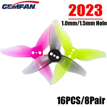 16DB/8Pár GEMFAN hurrikán 2023 3 lapátos 2 hüvelykes propeller 3 lyuk 1.0mm/1.5mm középső furat átmérője RC fogpiszkálóhoz FPV drón