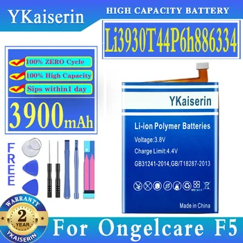 YKaiserin akkumulátor Li3930T44P6h886334 3900mAh Ongelcare F5 mobiltelefon akkumulátorokhoz