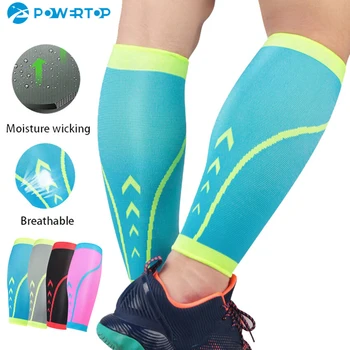 1 pár borjúkompressziós zokni futóborjú ujjak Támogatás Sport rugalmas lábujjmelegítők Férfiak Női sípcsont sín védő