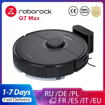 Roborock Q7 Max / Q7 Max+ robotporszívó, 4200Pa szívás automatikus üres dokkoló frissítéssel S5 max, vezeték nélküli intelligens otthon