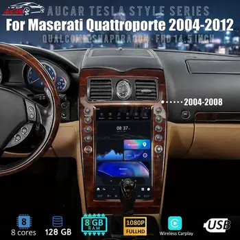 AuCar 14,5 hüvelykes Tesla stílusú autórádió Android 11 GPS navigációs fejegység Maserati Quattroporte 2004-2012