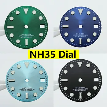 NH35 tárcsa Óratárcsa NH36 tárcsa S tárcsa zöld Világító számlap NH35-höz alkalmas NH36 mozgásóra tartozékok
