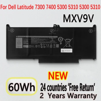 MXV9V laptop akkumulátor Dell Latitude 7300 7400 5310 5300 2 az 1-ben 829MX 5VC2M 05VC2M 0829MX 60WH 7.6V követési számmal