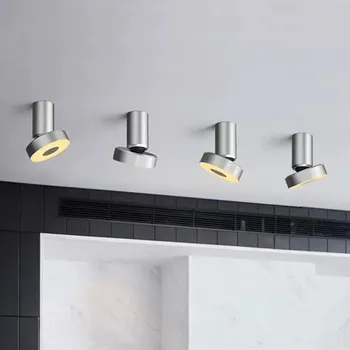 Modern folyosós spotlámpák LED mennyezetre szerelt fekete ezüst dekor Mélysugárzók hálószobához Nappali tanulmány Beltéri világítótestek