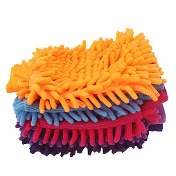 Mikroszálas vastag korallgyapjú Autótisztító eszköz Tisztító kesztyű Kétoldalas törlőkendők ATV-k Autótisztító törölköző kabát színes pormosó