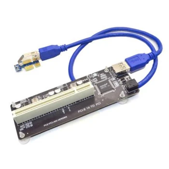PCIE PCI-E PCI Express X1 - PCI kiemelő kártya buszkártya Nagy hatékonyságú adapter átalakító USB 3.0 kábel asztali PC-hez