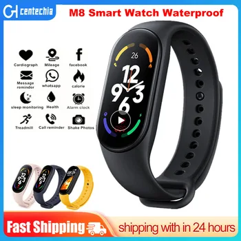 M8/7 Smart IP67 Watch Men Women Smartband Heart Rate Smartwatch Fitness Tracker Vérnyomás Sport intelligens karkötő a 8. szíjhoz