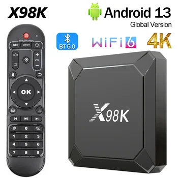 X98K TV doboz Android 13 Rockchip RK3528 2GB 16GB / 4GB 32GB BT5.0 AV1 Wifi6 2.4G &5G Wifi 4K HD Smart Media Player Set Top Box