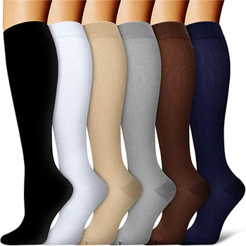 Kompressziós zokni Vérkeringés Sport zokni Karcsúsító Burn Fat Crossfit Egyszínű orvosi kompressziós zokni Athelete számára
