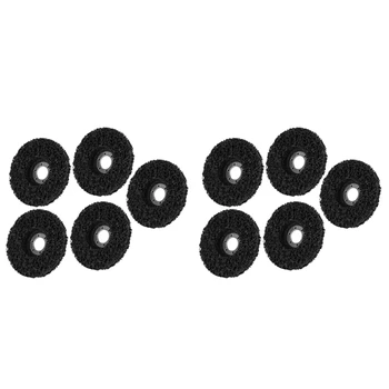 10DBS 125 mm-es fekete poliszalag keréktárcsa, pelyhesítő anyagok / festék / rozsdaeltávolító eszköz felületi kondicionálás tisztítása