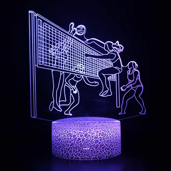 3D Játék Golf Man modellezés Led Golfer éjszakai fények USB baba alvásvilágítás 7 16Színváltás Gyerek ajándékok Asztali lámpa LED103