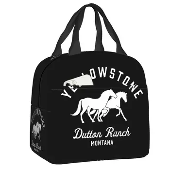 Dutton Ranch Yellowstone uzsonnás táska női újrafelhasználható hűtő hőszigetelt uzsonnás doboz iskolai irodai tároláshoz Élelmiszer bento doboz