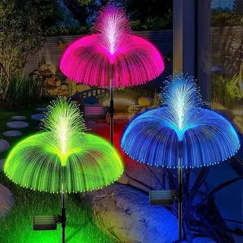 1 ~ 4PC Napelemes LED kültéri kerti lámpák Medúza dekoráció Tűzijáték vízálló út Napelemes gyeplámpák Napelemes kerti fény
