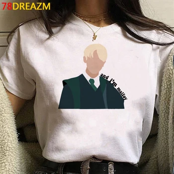draco Malfoy női póló Tumblr Japán Ulzzang Harajuku póló Kawaii