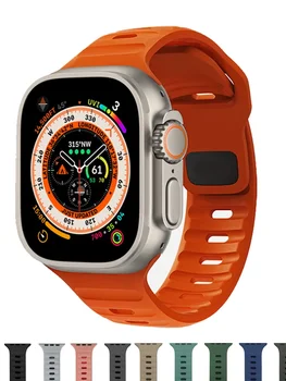 Puha szilikon szíj Apple Watch szíjhoz Ultra 49mm 44mm 45mm 42mm 41mm 42mm 38mm sport karkötő iwatch Serise 8 7 6 5 karkötő