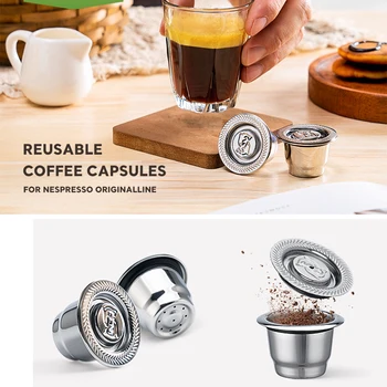 Nespresso kávészűrőkhöz Továbbfejlesztett rozsdamentes acél Szabotázs az eszpresszóhoz újratölthető újratölthető kosarak