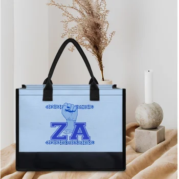 Zeta új barátai Tervező elegáns lányok válltáska vászon divat mindennapi Népszerű kézitáskák Zeta Amicae Sorority ajándék táskák