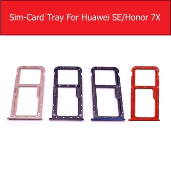  Sim kártyatálca aljzat Huawei SE / Honor 7X Sim kártyanyílás tartóhoz Huawei Honor 7X Sim kártya adapterekhez Cserealkatrészek