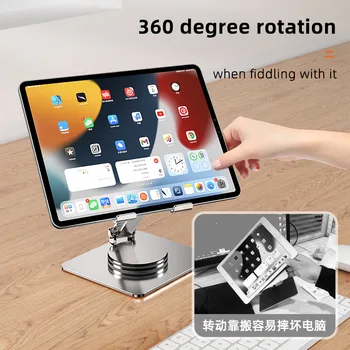  alumínium 360 ° -ban forgatható állítható táblaállvány tartó asztali pad tartó tabletta tartó stabil nincs remegés csúszásgátló olvasótartó
