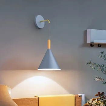 LED fali lámpa skandináv modern makáron fali lámpa hálószoba éjjeli lámpa nappali tanulmány lépcsők folyosó otthoni világítás