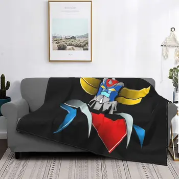 Goldorak Grendizer takarók Kényelmes puha flanel Nyári anime UFO robot Goldrake takaró kanapéhoz Kültéri ágynemű