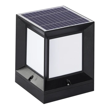 LED napelemes oszlop fényszóró napelemes oszloplámpa kültéri vízálló fali lámpa udvari tájkerthez