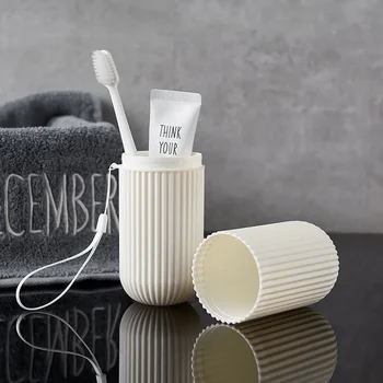 Utazás hordozható fogkefe csésze Fürdőszoba fogkrém tartó Tároló tok doboz Rendező Utazási piperecikkek tároló pohár Új kreatív