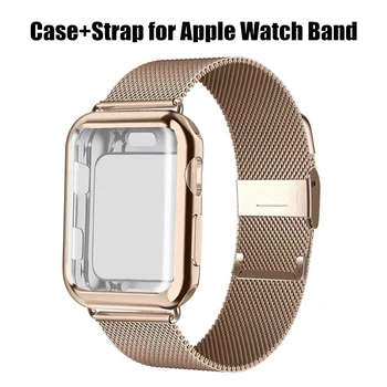 tok+szíj Apple Watch szíjhoz 44mm 40mm iWatch 42mm 38mm milánói hurok karkötő Correa Apple Watch Series SE 3 6 7 8 45mm 41mm