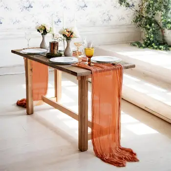 Table Runner puha Kiváló újrafelhasználható gyönyörűen dekoratív Könnyű romantikus vacsoraasztal dekoráció Hosszú futó otthoni használatra
