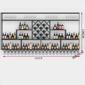Whisky függő borszekrények Nappali Club likőr büfé Pince Borszekrények Fém kereskedelmi Mueble Para Vino Bár bútor