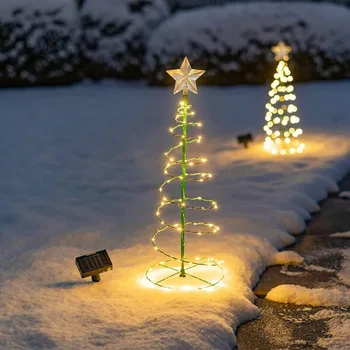 Karácsonyfa napelemes kültéri lámpák String LED napelemes lámpák az ünnepi karácsonyi partihoz vízálló napelemes lámpa kerti dekorációhoz
