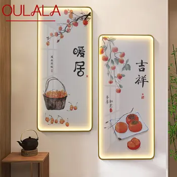 OULALA Modern Picture Wall Light LED Kínai kreatív egyszerű falfestmény lámpa otthoni nappali tanulmányi folyosó dekorációhoz