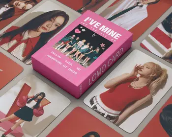 55db/set Kpop Idol IVE Lomo kártyák Új album I'VE MINE Wonyoung fotókártyák HD kártya poszter matrica csoport rajongók ajándékgyűjteménye