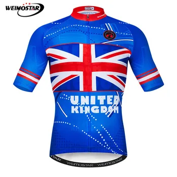 Weimostar UK Cycling Jersey Pro Team Sport MTB Bike Jersey Summer Short Sleeve Racing Bike Cycling Clothing Maillot Ciclismo