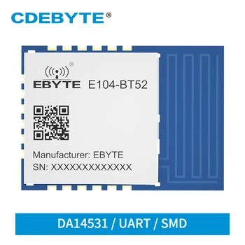 DA14531 2,4 GHz-es BLE5.0 modul E104-BT52 CDEBYTE alacsony energiafogyasztású Bluetooth-UART modul SMD RSSI PCB antenna AT parancs BLE modul