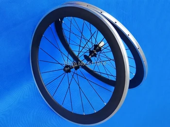 FLYXII vadonatúj Clincher kerékpár 700C országúti kerékpár 60 mm-es kerékpárkerék teljes karbon matt clincher keréktárcsák ötvözött fékfelülettel