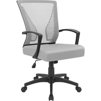 Hátközépen hálós irodai asztali szék ergonomikus állítható magasságú számítógépes szék deréktámasszal és kartámasszal Olcsó bútorok