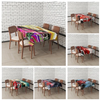 Otthoni terítők étkezőasztalokhoz Tájdekoráció és téglalap alakú asztali kiegészítők vízálló kendő Foltmentes terítő