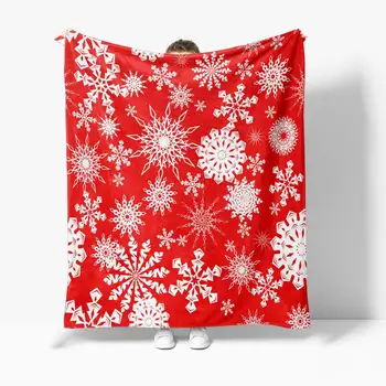 Super Soft takaró puha hangulatos takaró Ünnepi takaró Hangulatos karácsonyi jávorszarvas hópehely Mikulás nyomtatott kanapé karácsonyra