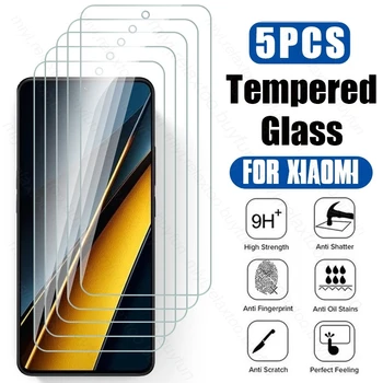 5 db teljes fedelű edzett üveg tok Xiaomi Poco X6 Pro 5G védőüveghez PocoX6 Poko Kis X6Pro X 6 Pro 6Pro 6X 5G 6.67
