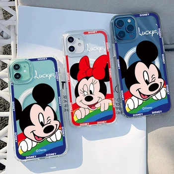 Disney Mickey telefontok iPhone 15-höz 14 11 13 12 x XS Pro Max XR Mini Xr 7 8Plus nem sárga ütésálló mágnesek mágneses fedél