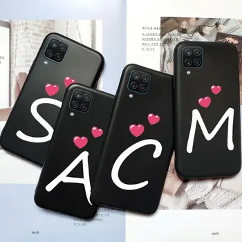 Love Heart Letter tok Samsung A12 tok hátlapjához Samsung Galaxy M12 A12 A32 4G 5G M11 A11 szilikon TPU matt A12 2021