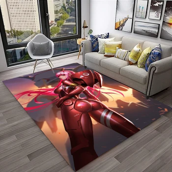 DARLING a FRANXX rajzfilmben Zero két szexi lány szőnyegszőnyeg otthoni nappalihoz hálószoba kanapé lábtörlő dekoráció, csúszásmentes padlószőnyeg