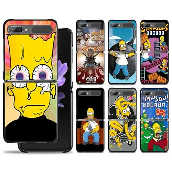  Telefontok Samsung Galaxy Z Flip Z Flip3 5G Z Flip4 kemény PC matt héjhoz A Simpson család utazni ment