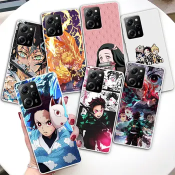 Átlátszó tok Xiaomi Poco X5 X3 NFC M4 X4 Pro 5G tokok M3 F3 F2 M2 Pocophone F1 szilikon telefon borító Demon Slayer Anime