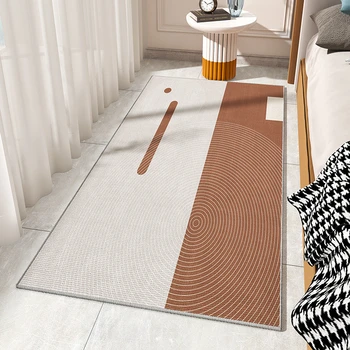Home Kristálybársony szőnyegek Nordic hálószoba éjjeli szőnyeg Modern nappali kanapé Dohányzóasztal szőnyeg Szoba dekoráció Szőnyegek Mosható